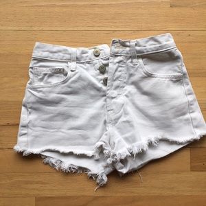 White jean shorts brandy Melville lightly worn